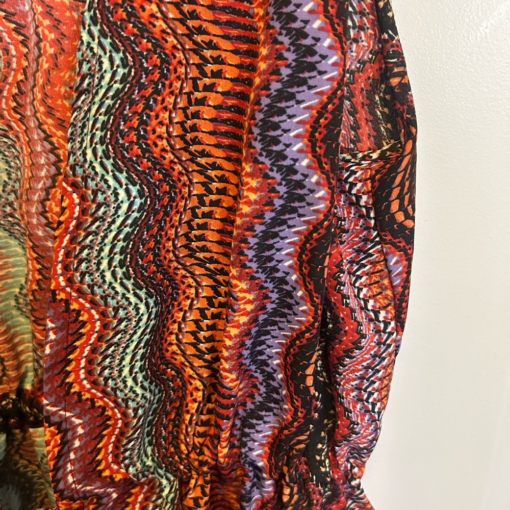 Chic Multicolor Zigzag Maxi Dress Cover-up Boutique Item